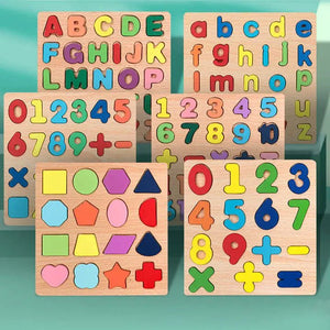 Kids Wooden 3D Puzzle Board – Early Education & Skill Development