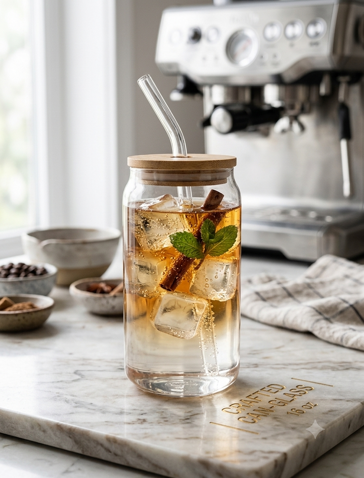 ip in Elegance: The Crafted Can-Glass Tumbler