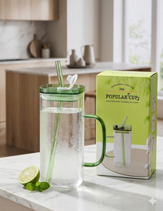 🍹 Stay Cool in Style with the Popular Cup Glass Tumbler! 💚