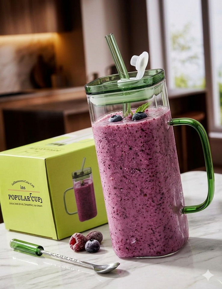 🍹 Stay Cool in Style with the Popular Cup Glass Tumbler! 💚