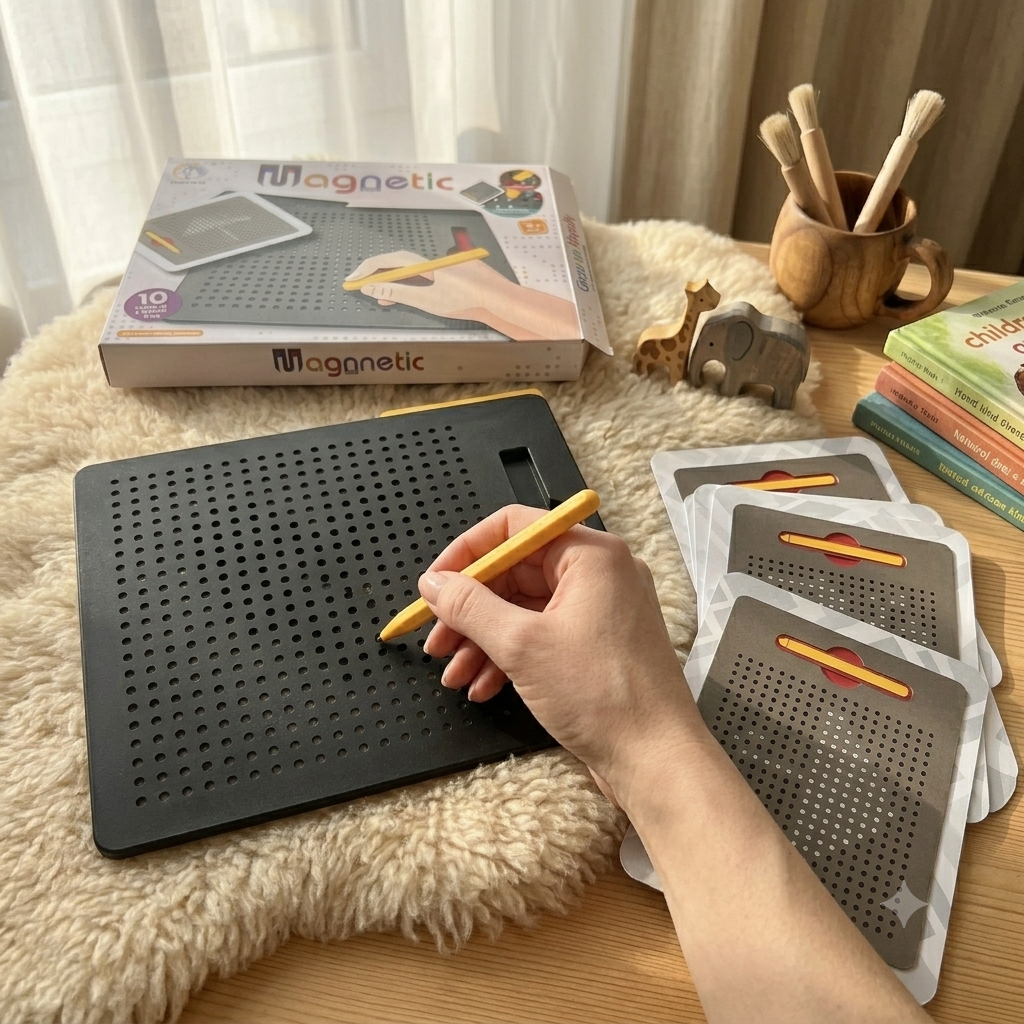  Magnetic Beads Drawing Board Kids Learning Toy clickndcatstore