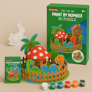 Kids Paint By Number Puzzle Kit – Creative DIY Learning Art Set