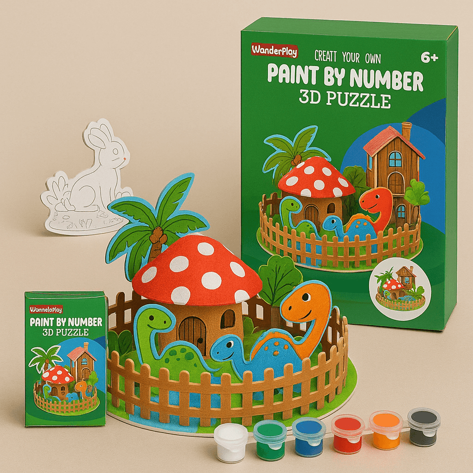 Kids Paint By Number Puzzle Kit – Creative DIY Learning Art Set