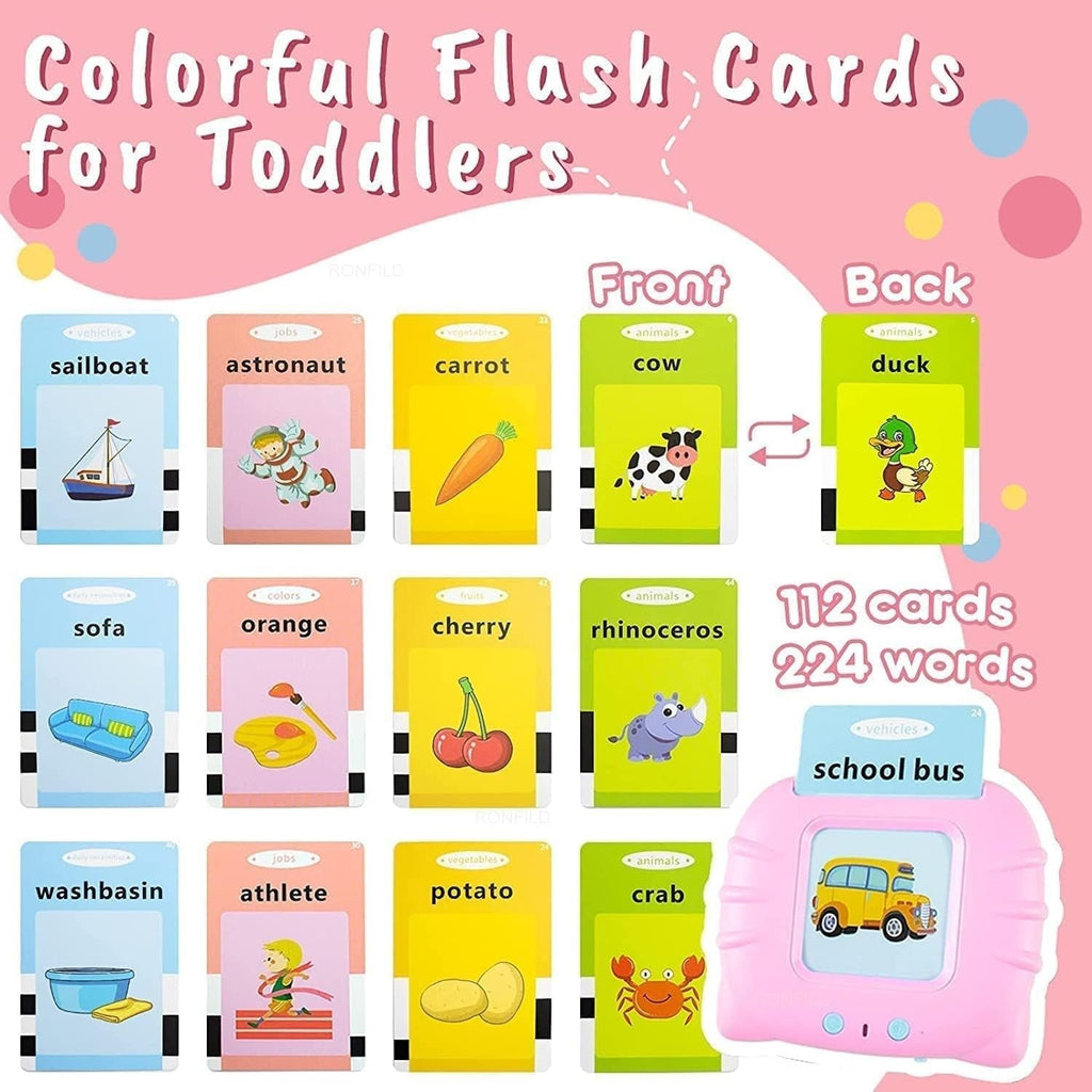 Kids Early Learning Talking Flash Cards – 200+ Interactive Word Cards