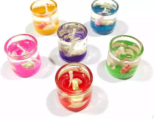 Luxury Seashell Tea Light Candle Set (Pack of 6) – Glass Holders for Home & Event Décor