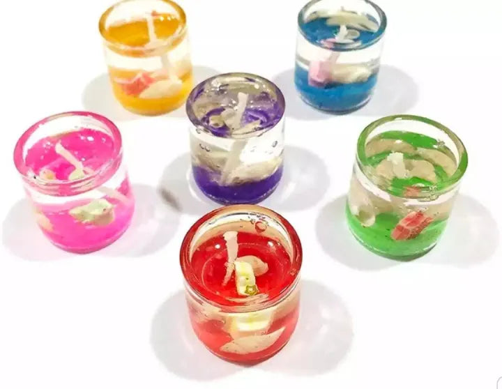 Luxury Seashell Tea Light Candle Set (Pack of 6) – Glass Holders for Home & Event Décor