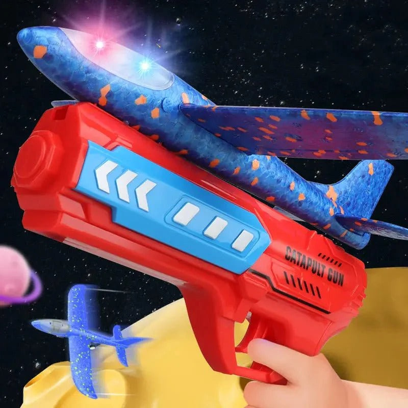 Kids Airplane Launcher Set – Catapult Flying Glider Toy