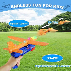 Kids Airplane Launcher Set – Catapult Flying Glider Toy