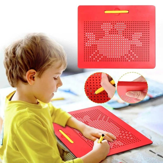 Montessori Magnetic Beads Drawing Board – Creative Learning Toy for Kids